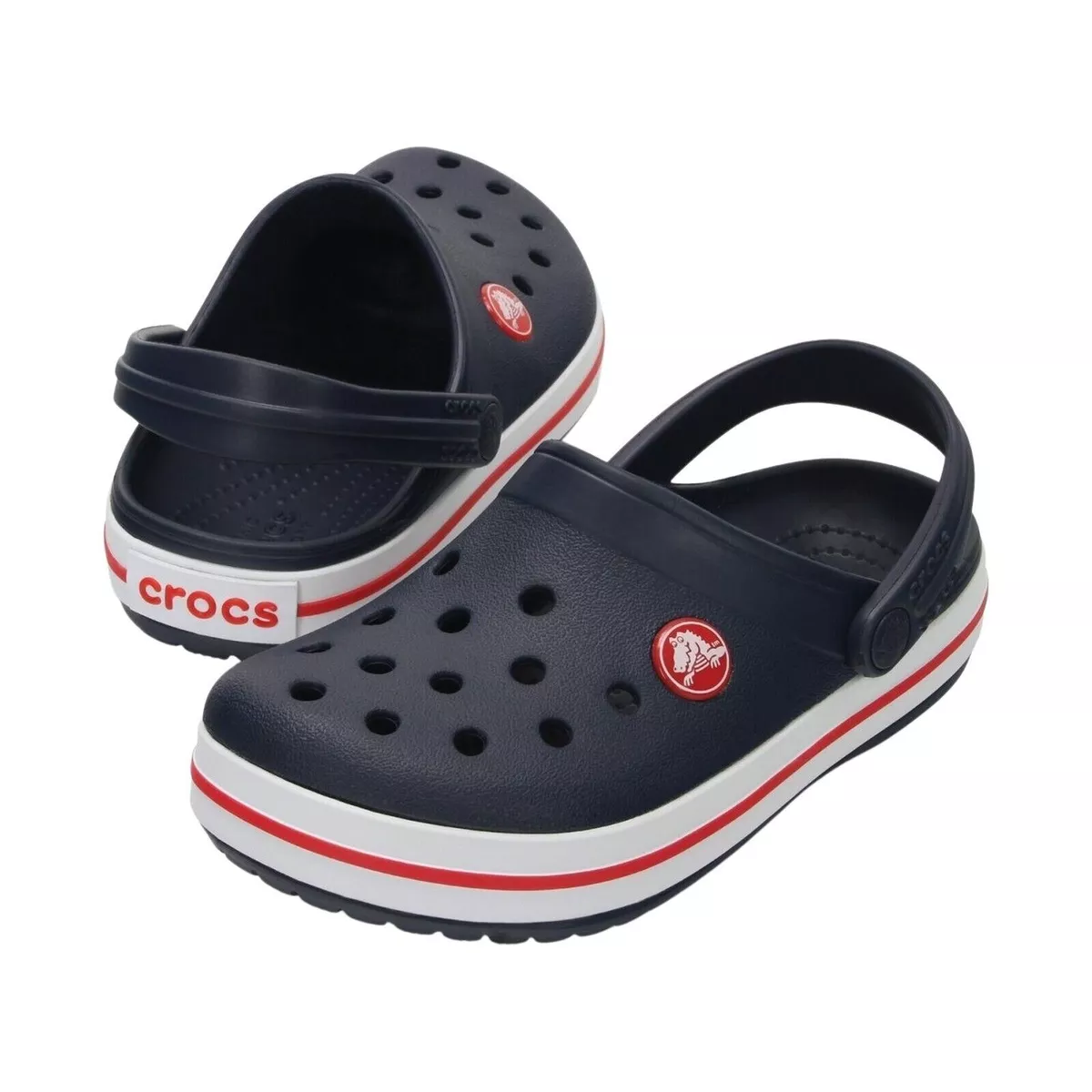 Crocs Crocband Clog K Sandals Kids 204537 Navy Red US Kids Size c9 4565