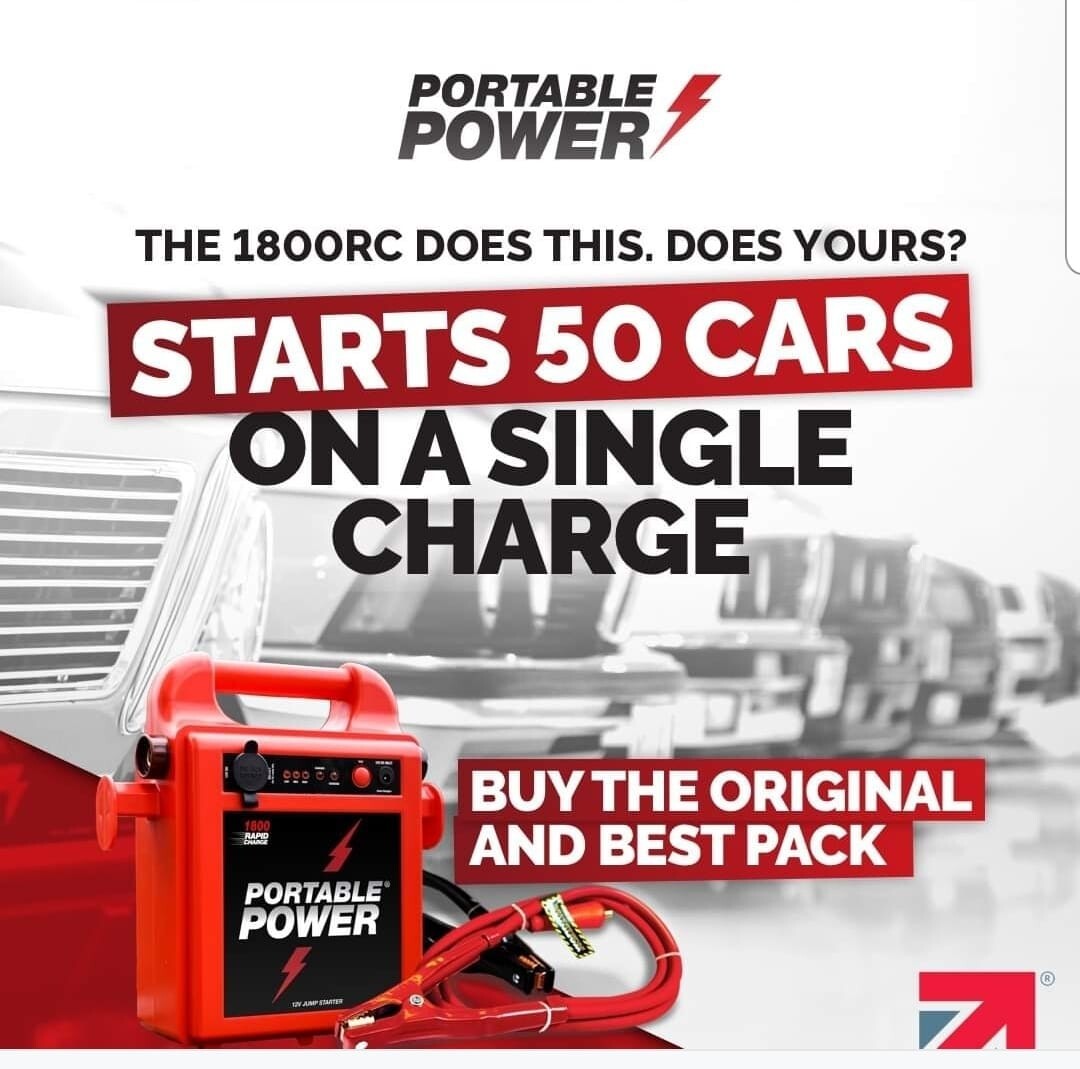 Portable Power 1800RC 12v Jump Starter / Booster Pack