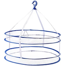 Folding Wall -mounted Drying Net Flat Lay Basket Clothes Rack Dryer