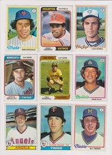 Look Into The Camera! 1974-1980 Topps Baseball Card Lot (9) EX/EXMT Fred Kendall