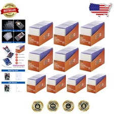 Card Sleeves & Toploaders: 2000pc Clear Plastic Protectors for Trading & Spor...