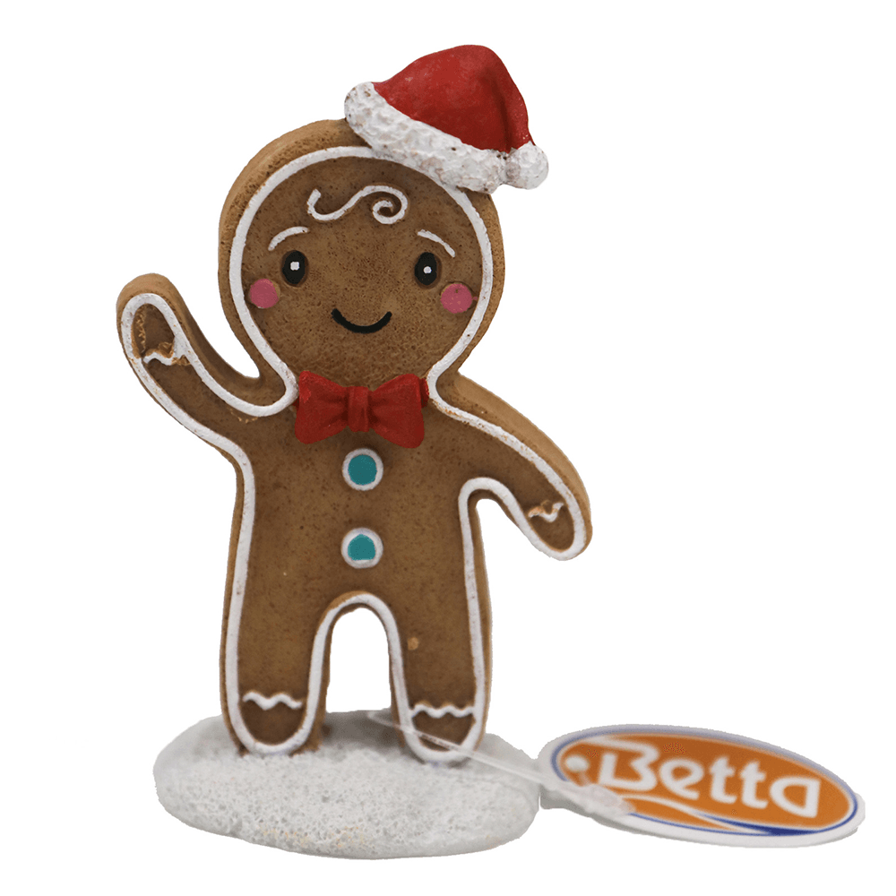 Betta Choice Festive Gingerbread Man Aquarium Fish Tank Ornament