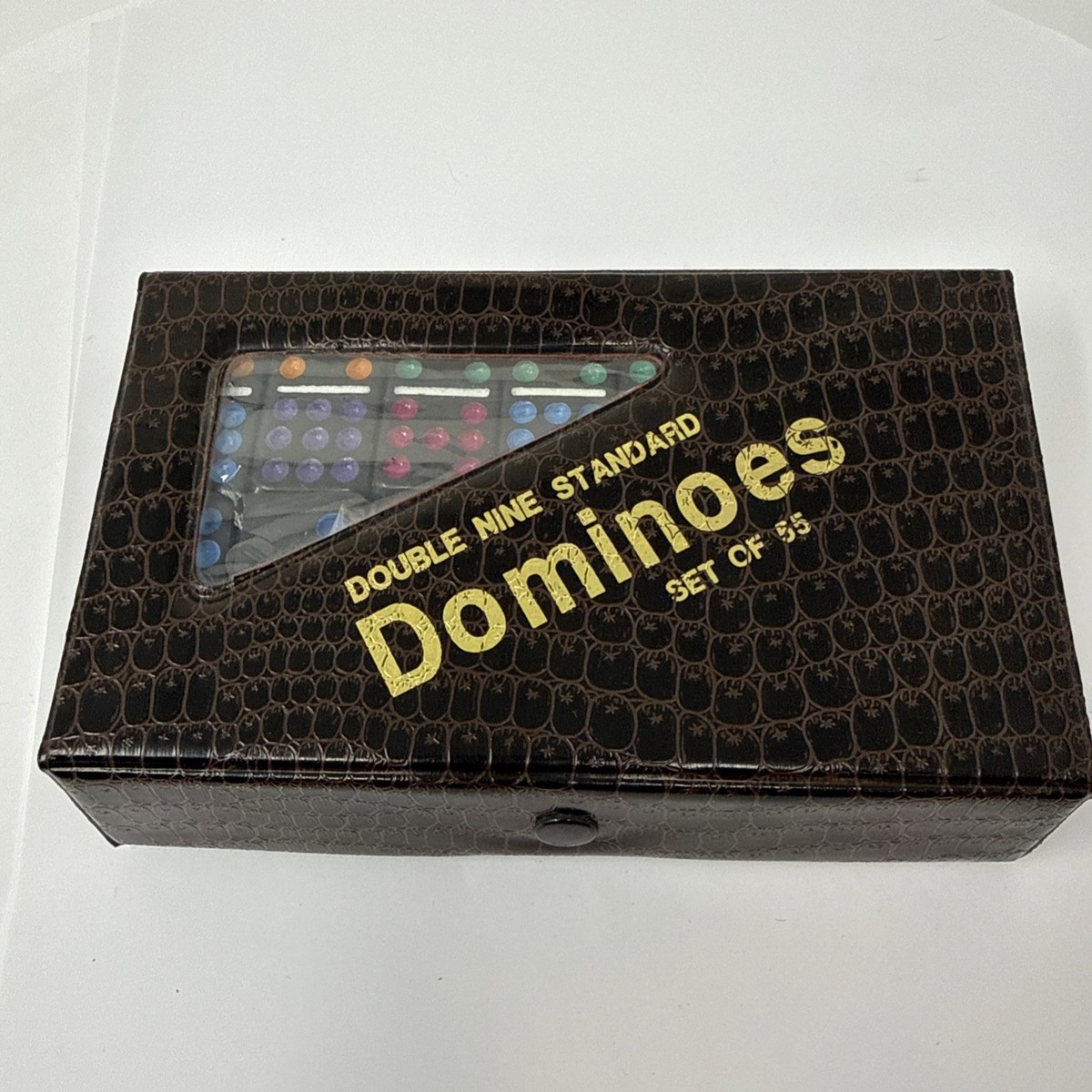 Double Nine Standard Dominos Set of 55 - Color Dots | eBay
