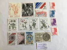 France 1983, lot de 16 timbres différents entre YT 2264 et 2285