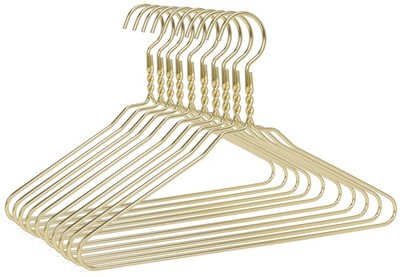 Beautiful Gold Aluminum Metal Suit Hangers Heavy Duty Coat Hangers (10 Pack Gold