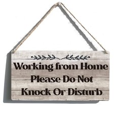 Please Do Not Knock Or Disturb Wooden Hanging Sign Rustic Wall Art Decoration