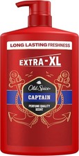 Old Spice Captain Shower Gel Men 3-in-1 Mens Shampoo Body Hair Face Wash 1000ml 7.38 per litre