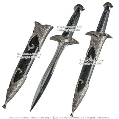 11'' Short Fantasy Sting Sword Small Dagger with Scabbard Letter Opener Size