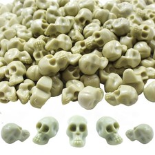 Halloween Mini Plastic Skull Heads, 160Pcs Miniature Decorative Figurines Tin...