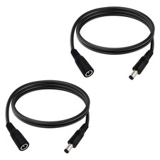 3.3FT DC Power Extension Cable 5.5mmx2.1mm 18AWG Male to Female 12V Extension...