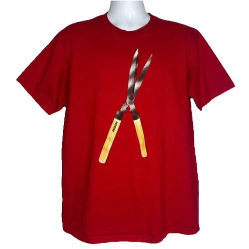 T shirt rouge pré rétréci Supreme SS19 Shears taille L