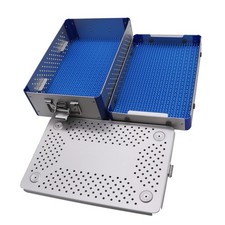 US Aluminium alloy sterilization case Box for surgical instrument Sterilize tray