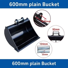 600mm Plain Mud Bucket  Attachment for Excavator 23.6'' Flat Bucket Free Ship US