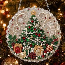 Diamond Painting Fensterbild Pearl Painting Perlenbild Weihnachten Bastelset