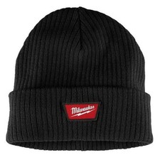 MILWAUKEE BEANIE BLACK RIB KNIT CUFFED BEANIE NEW ADULT UNISEX CAP M750B