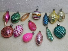14 pcs Vintage Soviet Glass Christmas Tree Ornaments USSR New Year Decoration