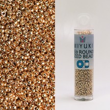 Miyuki 15/0 Seed Beads Galv Yellow Gold 8.2g Tube Japanese Glass
