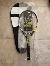 Babolat Pure Aero Grey/Yellow Tennis Racquet Brand new  Racquet Cover 