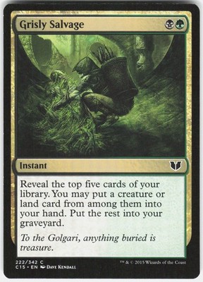 Grisly Salvage 222 Common Commander 2015 Magic: The Gathering Near Mint