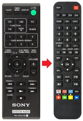 Fernbedienung geeignet für SONY CMT-S20B | CMT-S30IP | CMTS20