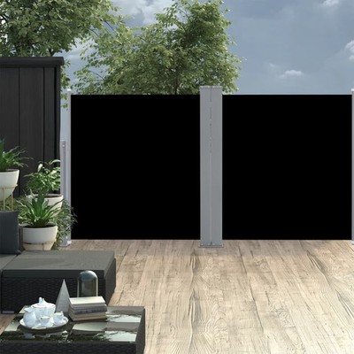 Side Awning Black Polyester with PU coating, Steel, Aluminum