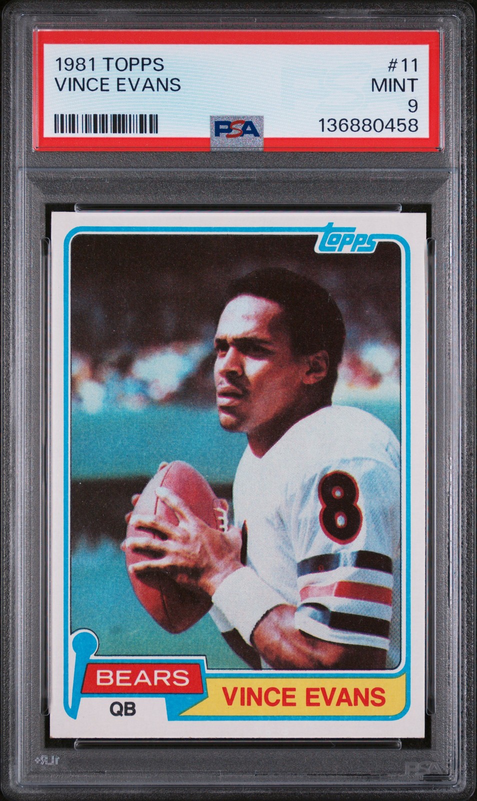 1981 TOPPS #11 VINCE EVANS PSA 9