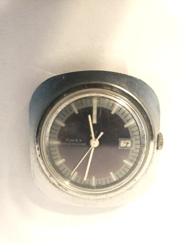 New ListingVintage Timex Wrist Watch 1971 Stainless Steel Water Resistant No Band For Parts