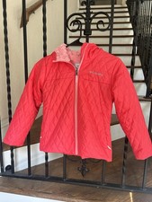 Little Girl s Small Size 7-8 Columbia Jacket Good Pink Soft Fur Lining