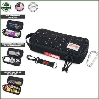 Small Waterproof Tool Pouch with Dual Compartments and Durable Fabric Design