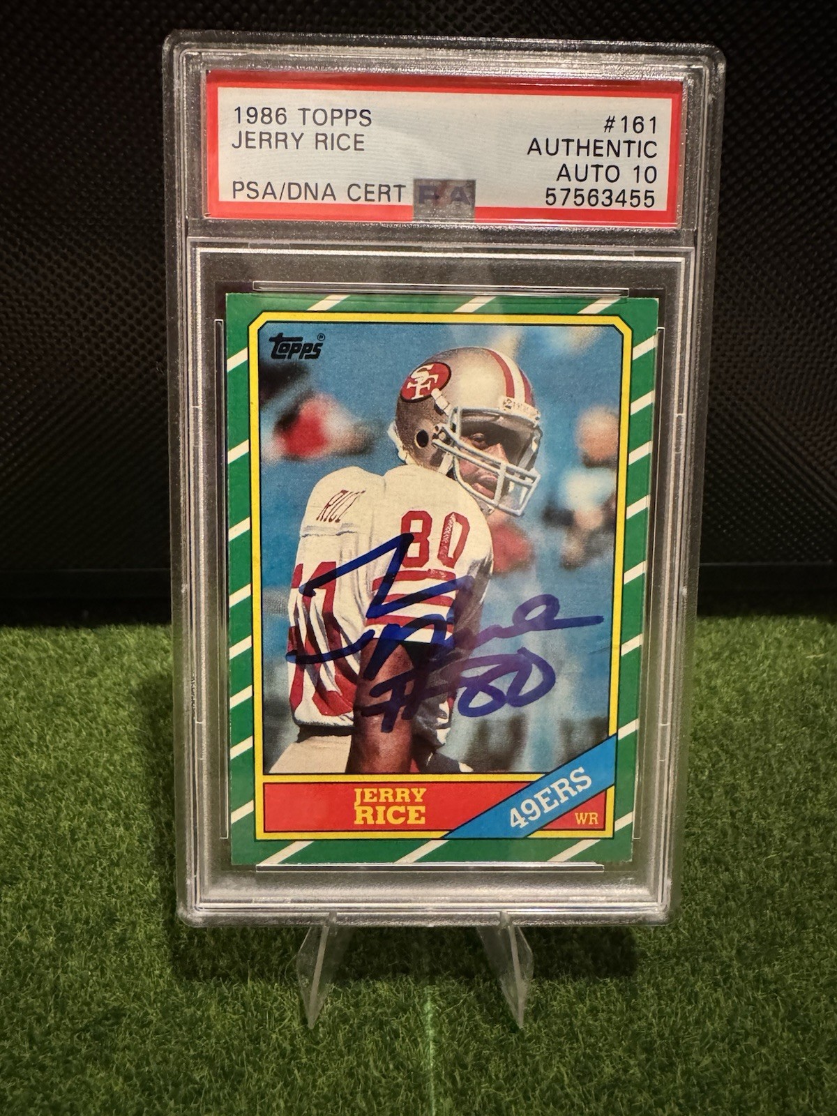 1986 Topps - Jerry Rice #161 (RC) Authentic Auto 10 PSA DNA Auto Grade
