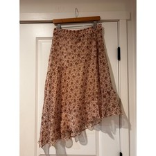 Vintage Lauren Ralph Lauren y2k Floral Midi Skirt Asymmetrical Women's 8 Fairy