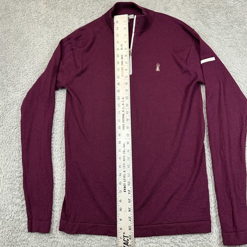 Peter Millar Sweater Mens M Quarter Zip Pullover 100% Merino Wool Golf Warmth - Picture 6 of 11