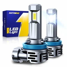 AUTOONE H11 LED Headlight High Low Beam 500% Super Bright 6500K White Bulb 2x EO