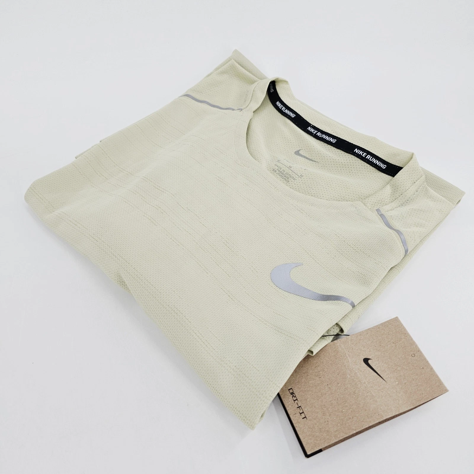 Nike Dri-Fit Running Miler T-shirt Mens MEDIUM M Spruce Aura Active Top NEW