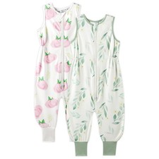 Sleep Sack with Feet 2t for Girls,TOG 0.5, Light and Soft Baby Wearable Blank...