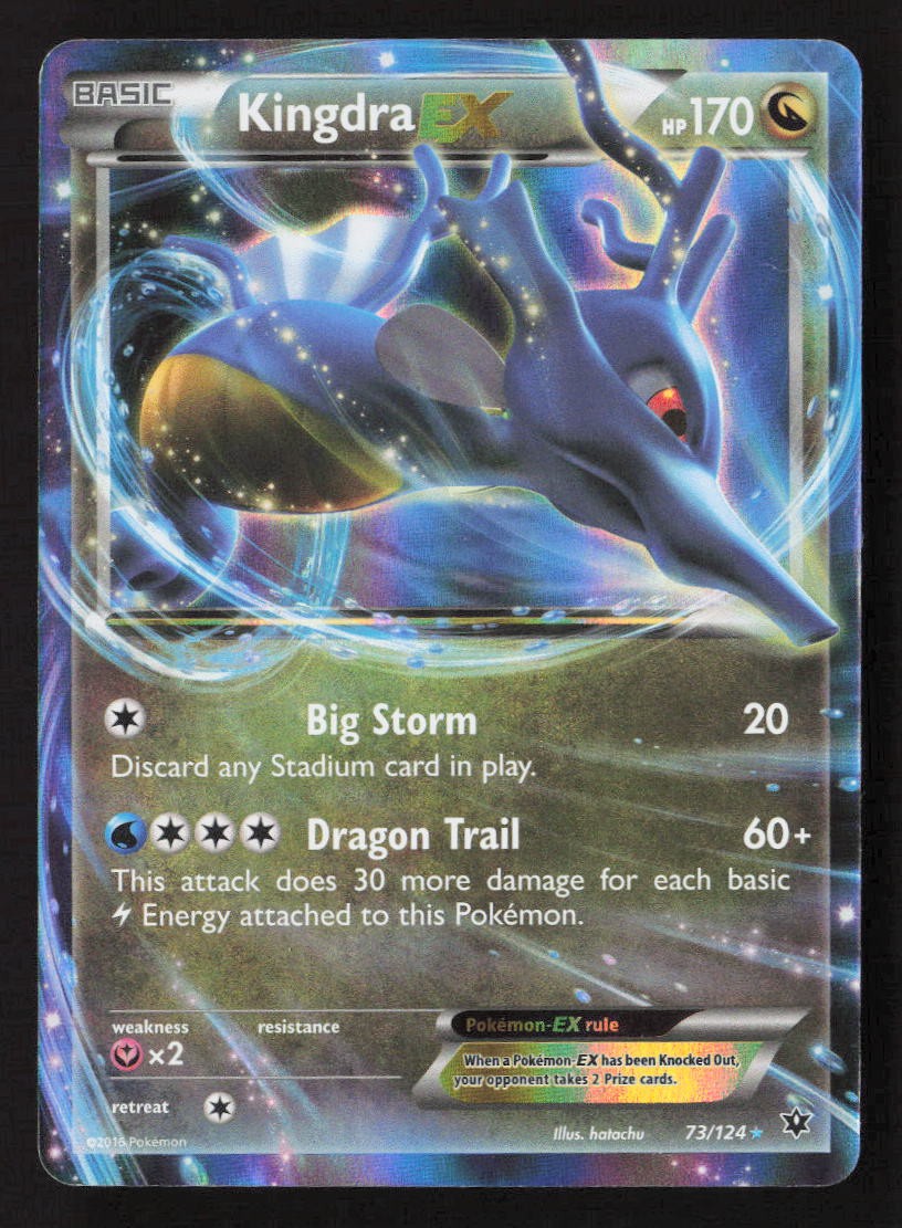 Kingdra EX Ultra Rare Holofoil FCO 73/124 LP Pokemon TCG