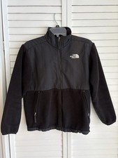 The North Face Fleece Jacket Boys Small Black Youth Full Zip Pockets
