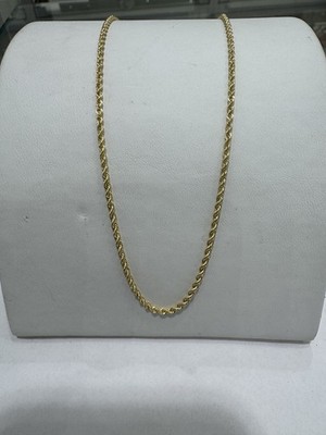 585 GOLD Kette Kordellkette 45cm lang.Neue Halskette+Etikett.14KT Kette Gelbgold
