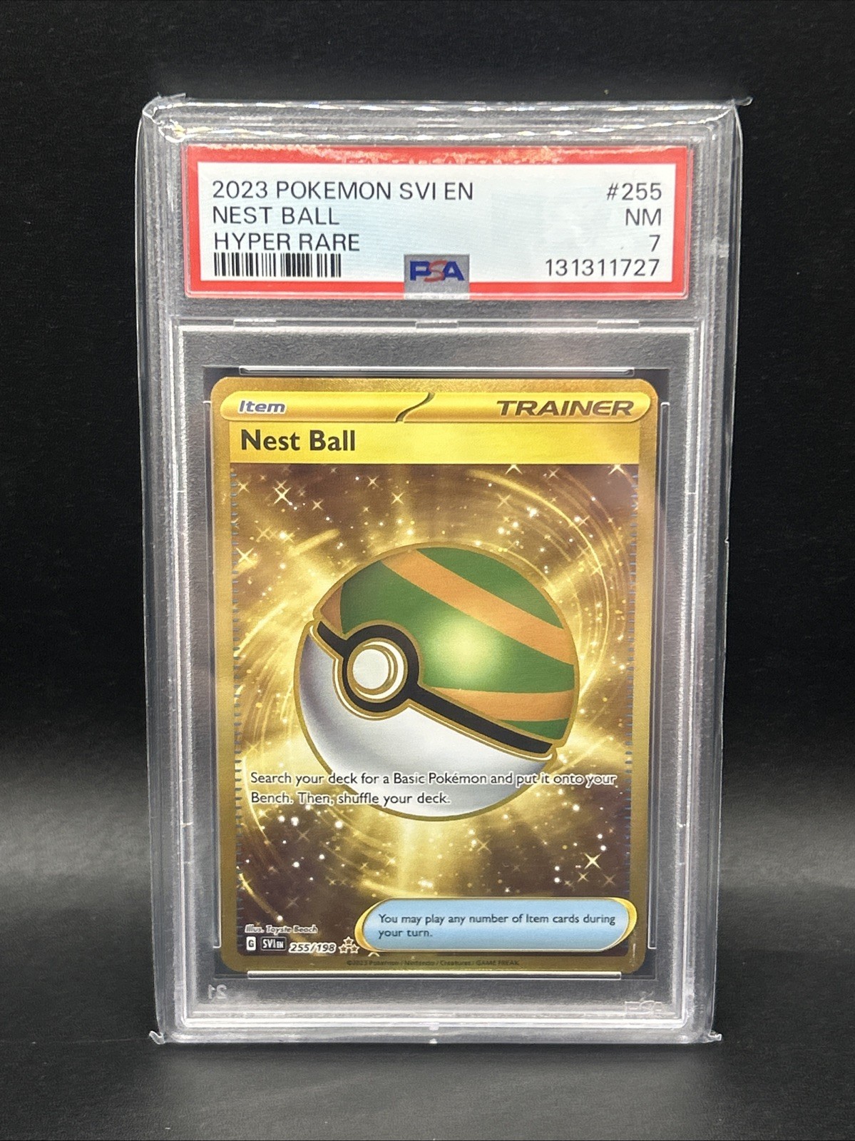 golden nest ball pokemon card PSA 10 GEM MINT (Secret) 158/149 Search your deck for a Basic Pokemon and put it on your bench Cartas Pokemon Nest Ball Holo