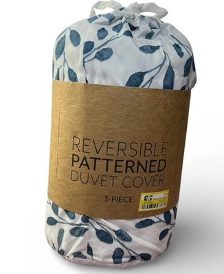 Reversible Patterned Duvet Cover  Full/queen 2 Shams New Unopened