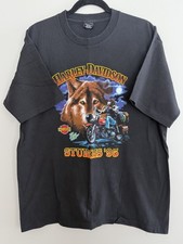 Vintage 90s Harley Davidson Lone Wolf Biker USA Made T-Shirt Men’s Size X-Large