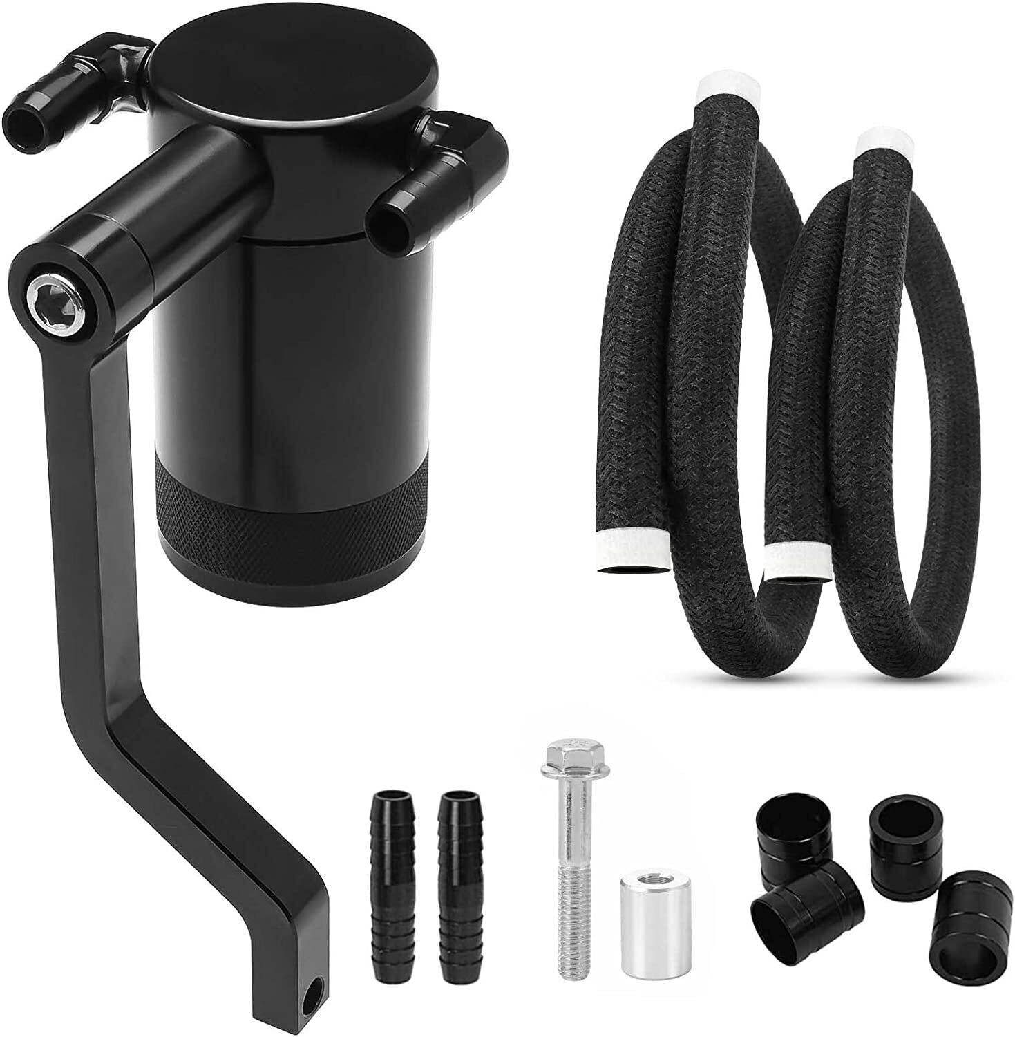 6.4L Billet Oil Catch Can Kit 5.7 HEMI Z-Bracket For 11-21 Dodge Charger Challen