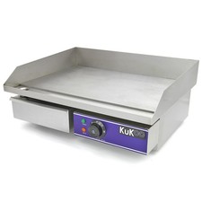 Electric Griddle 50cm Countertop BBQ Grill Commercial Hot Plate Stainless Steel