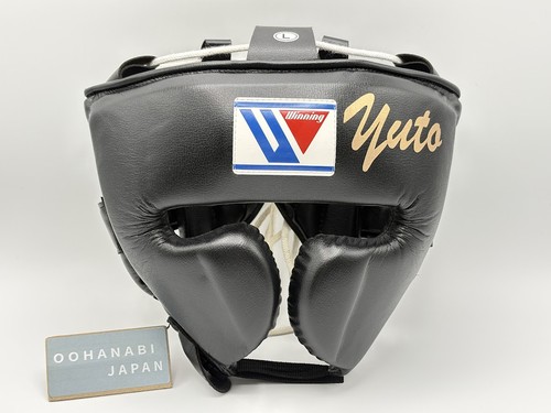 Winning Boxing Head gear FG-2900 Black Size L Face Guard Used EX Authentic Japan