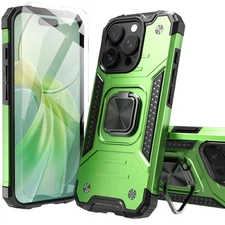 Funda Forro Para iPhone 16 PRO MAX 6.9 Case 360 Protection Kickstand
