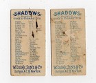 Pair of W. Duke, Sons & Co. Tobacco Cards; N87; Shadows; Pretty Poll; The Monkey — photo 2