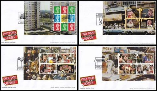 2021 GB Only Fools & Horses Prestige Pane Royal Mail FDC Set Various SHS