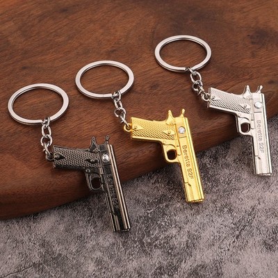 Mini Metallpistole Schlüsselanhänger Realistisches PUBG Modell Autoanhänger-PRE