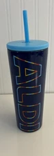 ALDI Gear Stainless Steel Tumbler dark blue /LOGO 24 fl oz Insulated Pre-owned