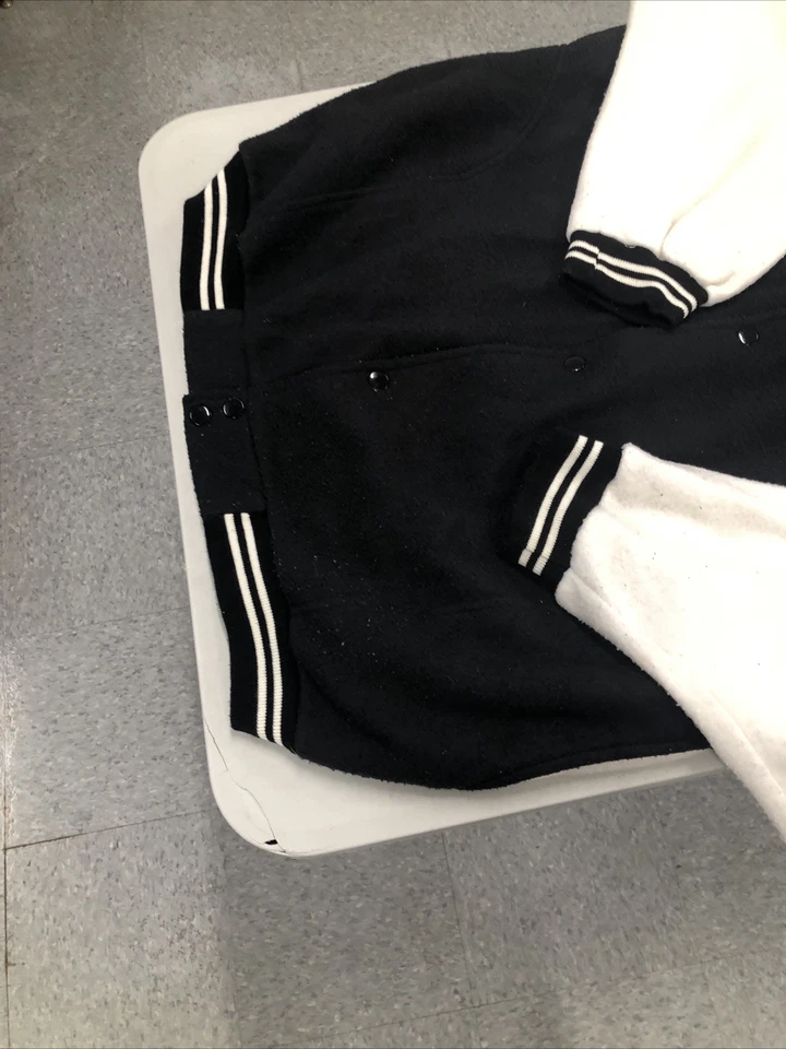 Chaqueta de bombardero Nike Letterman vintage años 90 etiqueta blanca XXL polar Foto 4 de 4